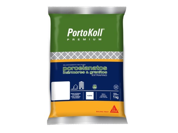 PORTOKOLL - REJUNTE PREMIUM EXTRAFINO BRANCO 1KG