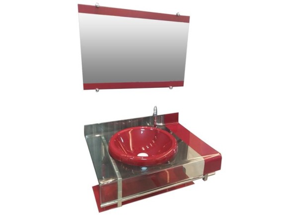 Gabinete de vidro GT70 Vmex - Vermelho Barroco